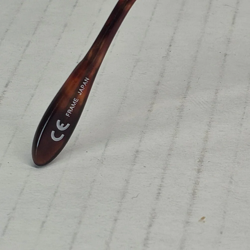 VTG‎ Serengeti 6684 Eyeglass Frames Brown Metal Tortoise Arms Japan*FRAMES ONLY*